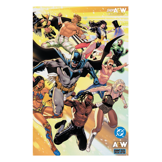 DC x AEW Series 1&2 Giant-Sized Double Issue Comic Book Comics book PW Catalog