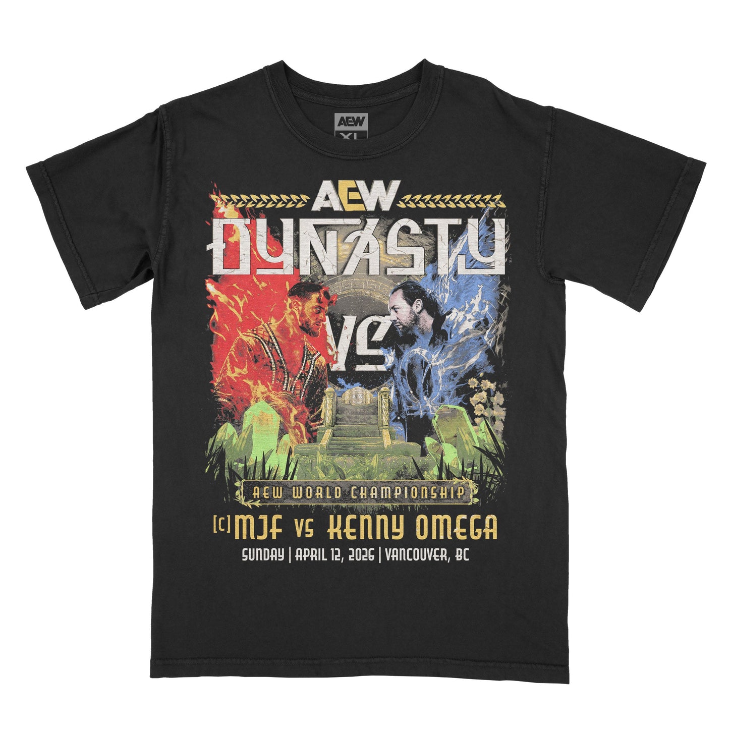 AEW Dynasty 2026 Matchup T-Shirt MJF vs Kenny Omega T-Shirt PW Catalog