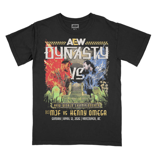 AEW Dynasty 2026 Matchup T-Shirt MJF vs Kenny Omega T-Shirt PW Catalog