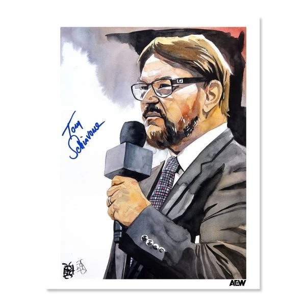 Tony Schiavone Autographed The Art of Rob Schamberger 11" x 14" Art Print art prints PW Catalog