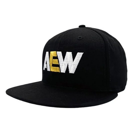 AEW Logo Flatbill Snapback Hat PW Catalog