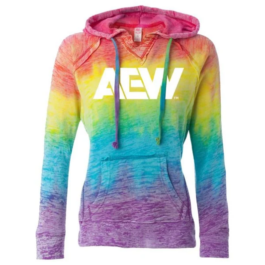AEW Logo Women's V-Notch Hoodie Hoodies PW Catalog