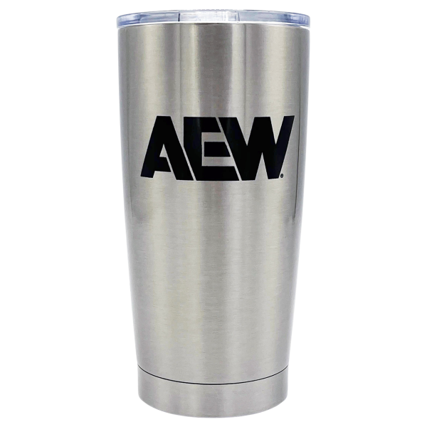AEW Logo 20 oz. Silver Tumbler Tumbler PW Catalog