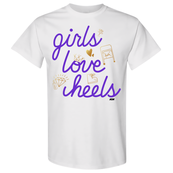 AEW Heels Girls Love Heels T-Shirt T-Shirt PW Catalog