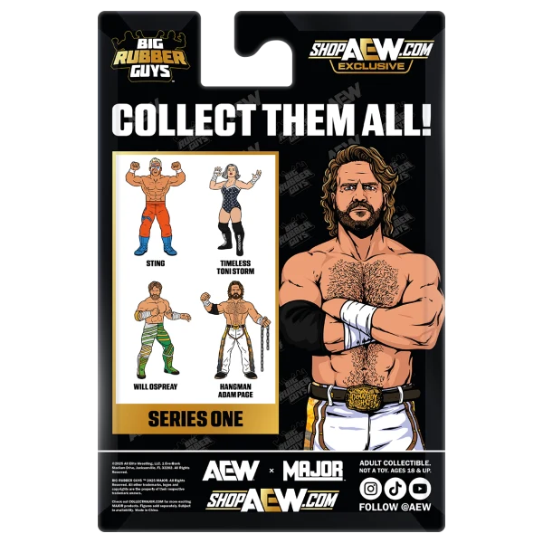 AEW Major Big Rubber Guys Hangman Adam Page Series 1