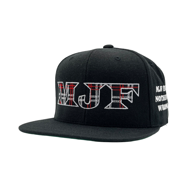 MJF Did Nothing Wrong Premium Embroidered Flatbill Snapback Hat PW Catalog
