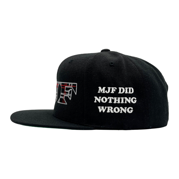 MJF Did Nothing Wrong Premium Embroidered Flatbill Snapback Hat PW Catalog