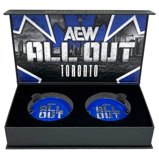AEW ALL OUT Toronto Commemorative Championship Replica Side Plate Box Set PW Catalog