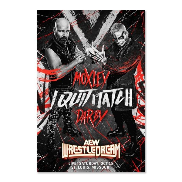 Matchup Monday Jon Moxley vs Darby Allin AEW WrestleDream 10-18-2025 LIMITED Art Print (Hand-Numbered 1-50) Poster PW Catalog