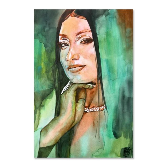 Mercedes Moné The Art of Rob Schamberger 24" x 36" Poster Print Poster PW Catalog