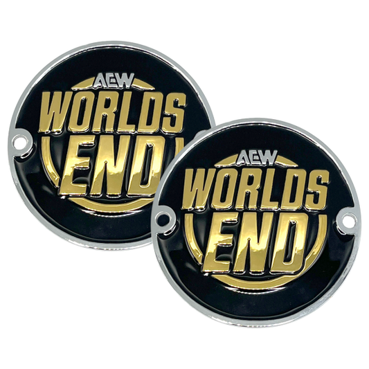 AEW Worlds End 2025 Commemorative Championship Replica Side Plate Box Set PW Catalog