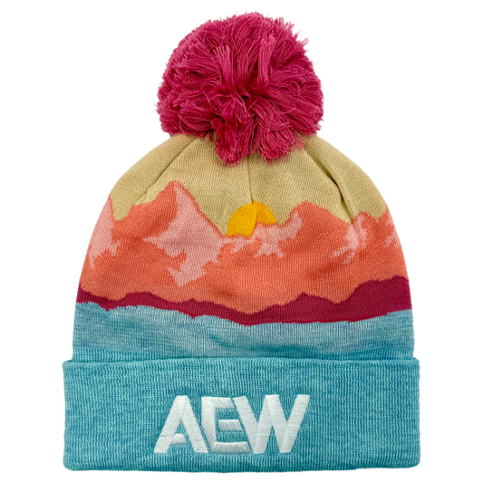 AEW Logo Embroidered Grand Recycled Beanie Mountain Morning Beanie PW Catalog