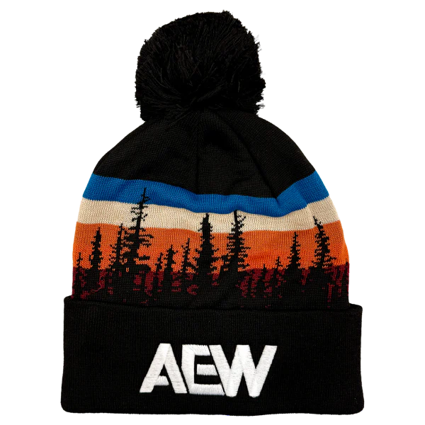 AEW Logo Embroidered Grand Recycled Beanie Lodge Pole Beanie PW Catalog