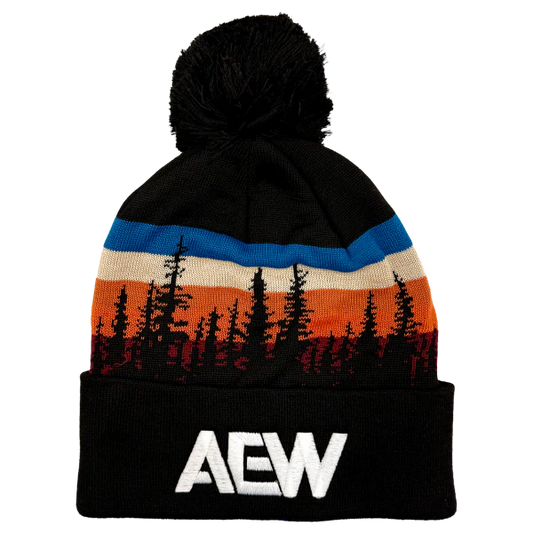 AEW Logo Embroidered Grand Recycled Beanie Lodge Pole Beanie PW Catalog
