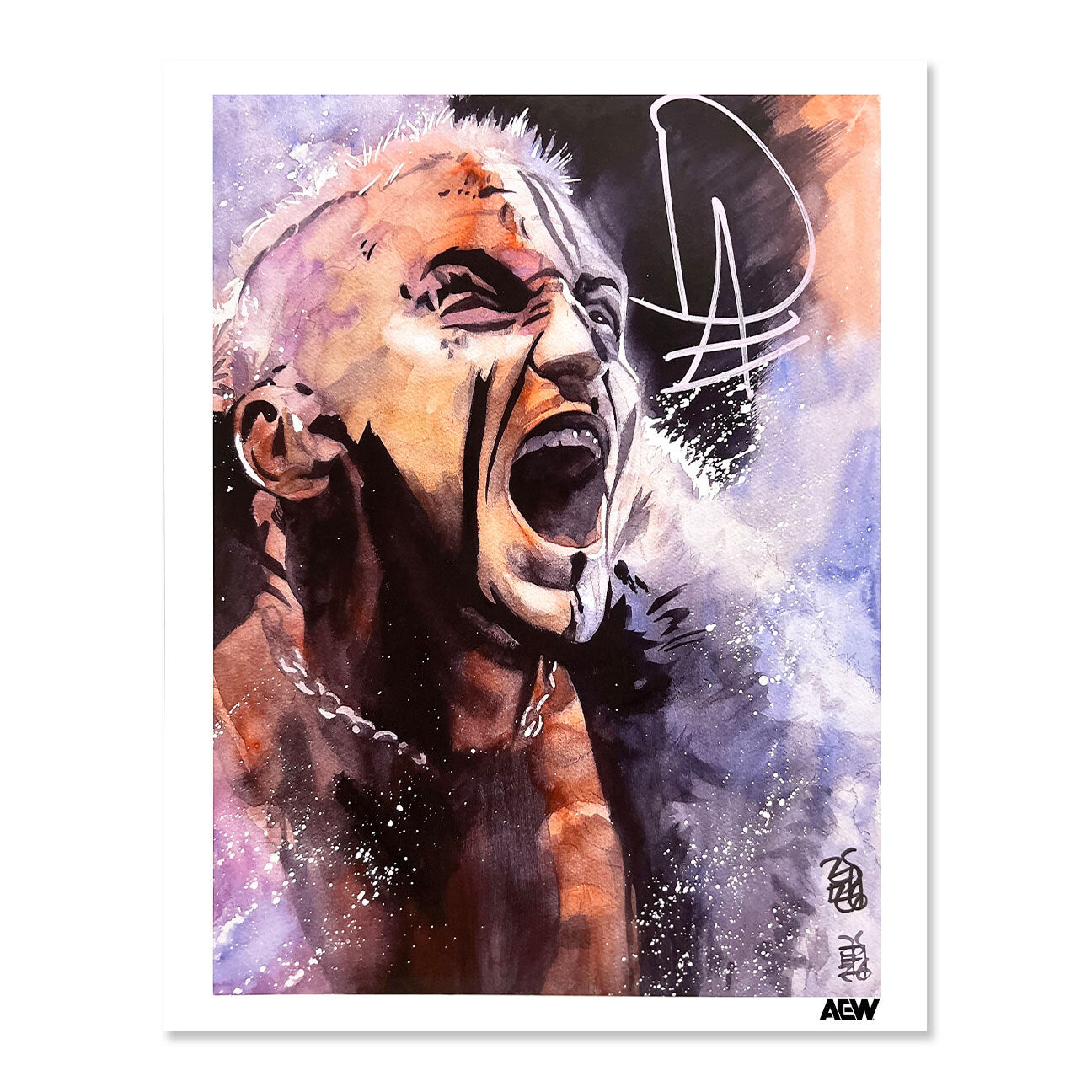 Darby Allin Autographed 11" x 14" Rob Schamberger Art Print art prints PW Catalog
