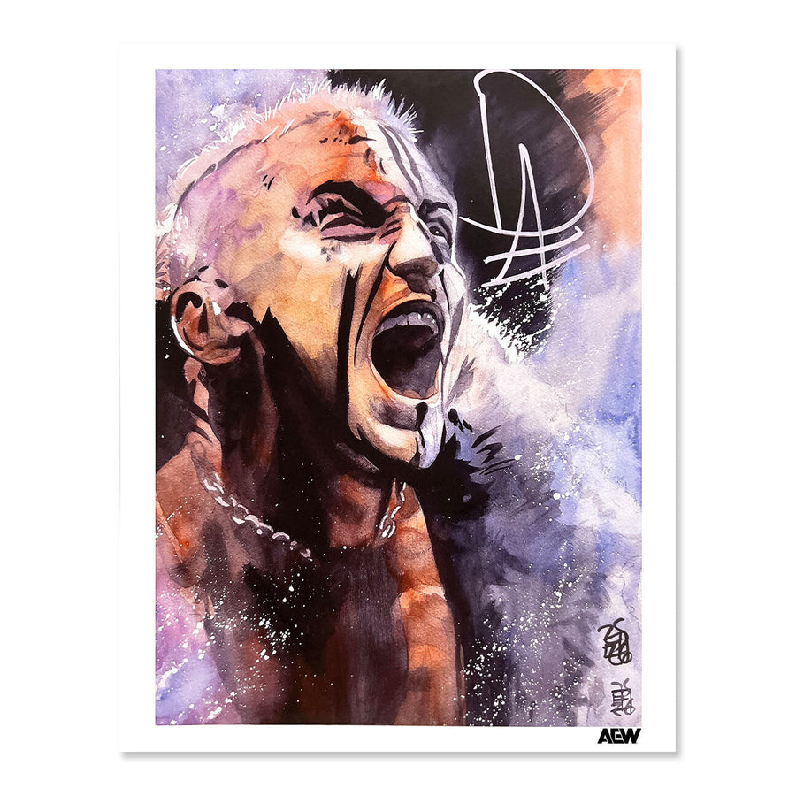 Darby Allin Autographed 11" x 14" Rob Schamberger Art Print art prints PW Catalog