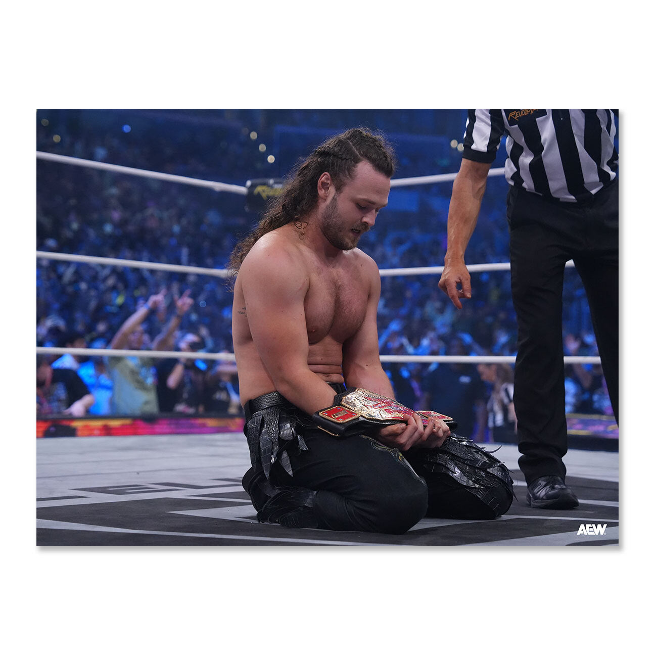 Jack Perry Returns to Win the AEW National Championship AEW Revolution 2026 Memorable Moments Art Print By Lee South art prints PW Catalog