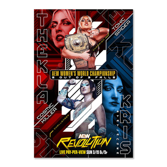 Matchup Monday Thekla vs Kris Statlander AEW Revolution 2026 VARIANT Art Print (Hand-Numbered 1-10) art prints PW Catalog