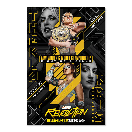 Matchup Monday Thekla vs Kris Statlander AEW Revolution 2026 LIMITED Art Print (Hand-Numbered 1-50) art prints PW Catalog