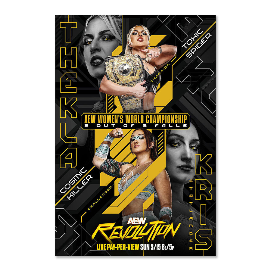 Matchup Monday Thekla vs Kris Statlander AEW Revolution 2026 LIMITED Art Print (Hand-Numbered 1-50) art prints PW Catalog