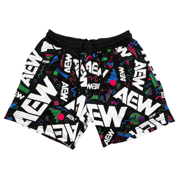 AEW Logo Mesh Basketball Shorts Shorts PW Catalog