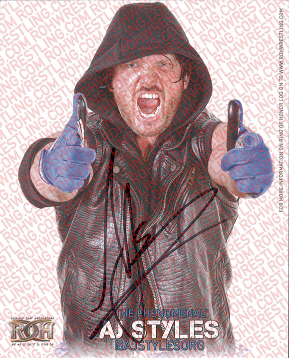 AJ STYLES AUTOGRAPHED 8X10