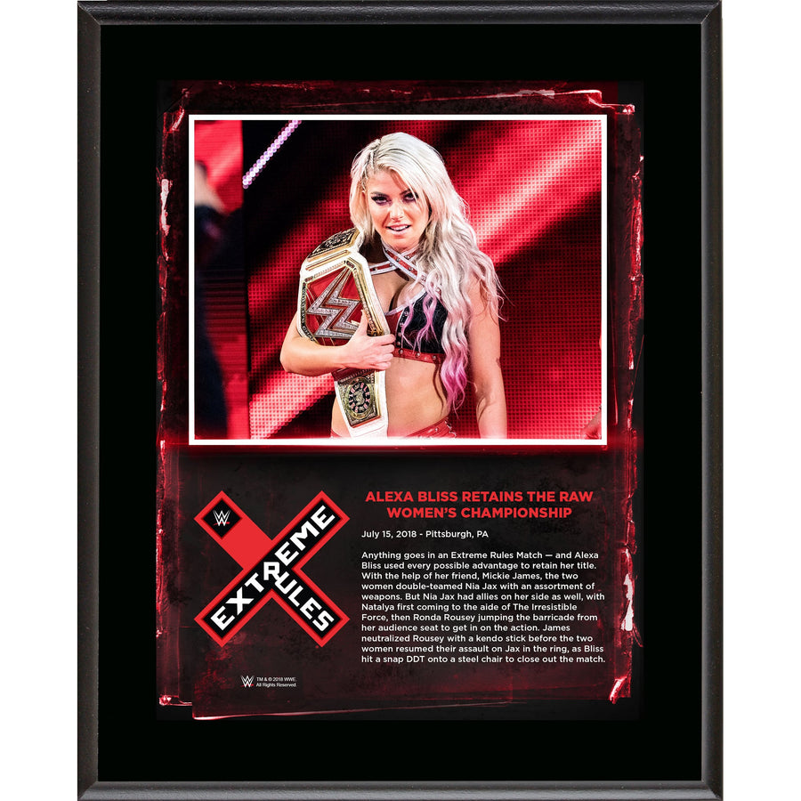 Alexa Bliss 10.5" x 13" 2018 Extreme Rules Sublimated Plaque Plaque PWcatalog