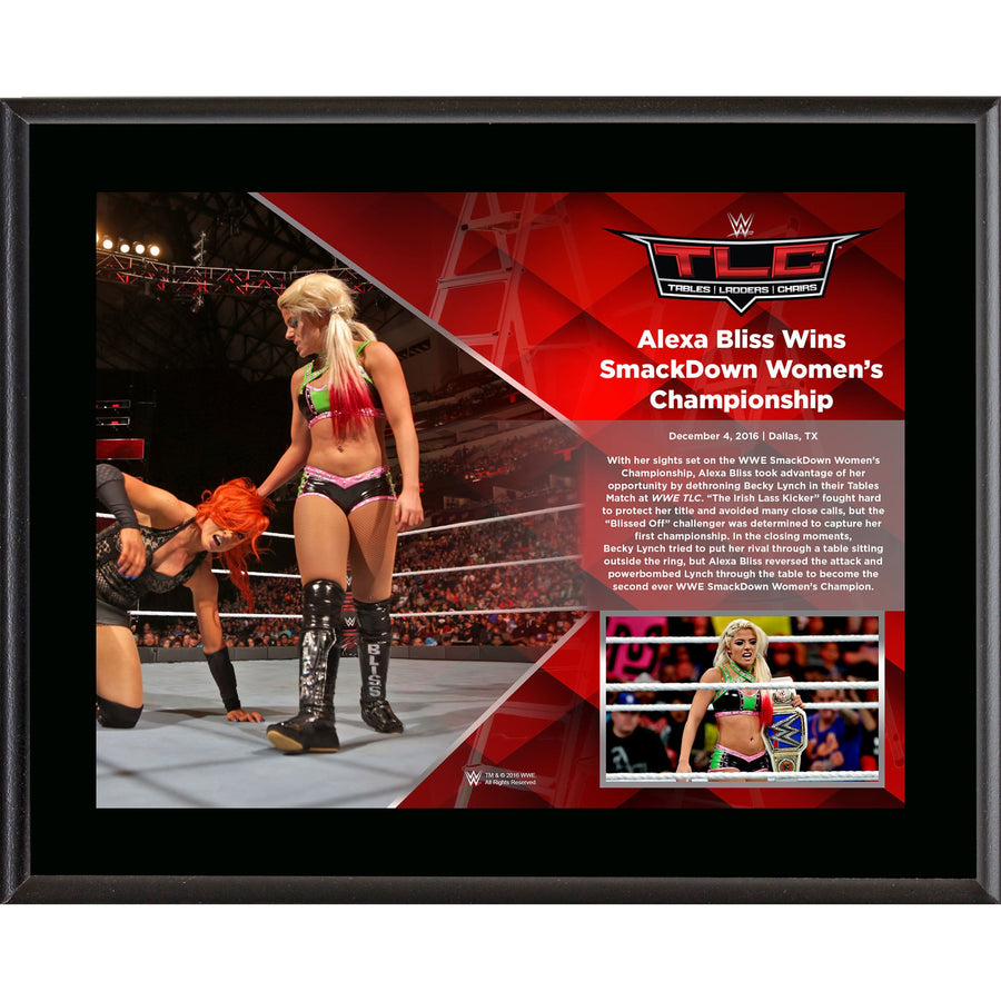Alexa Bliss Framed 10.5" x 13" 2016 TLC Sublimated Plaque Plaque PWcatalog