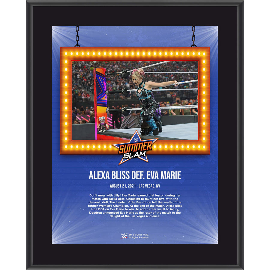 Alexa Bliss WWE Framed 10.5'' x 13'' 2021 SummerSlam Collage