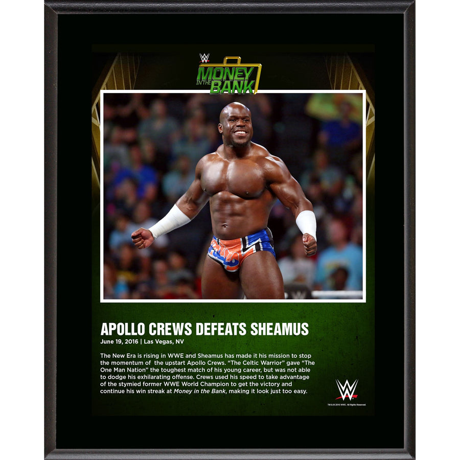 Apollo Crews Framed 10.5" x 13" 2016 Money In The Bank Sublimated Plaque