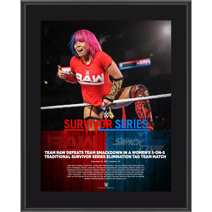 Asuka 10.5" x 13" 2017 Survivor Series Sublimated Plaque