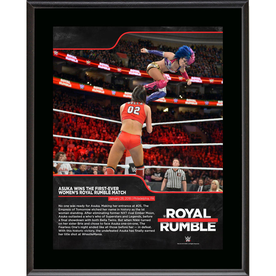 Asuka 10.5" x 13" 2018 Royal Rumble Sublimated Plaque