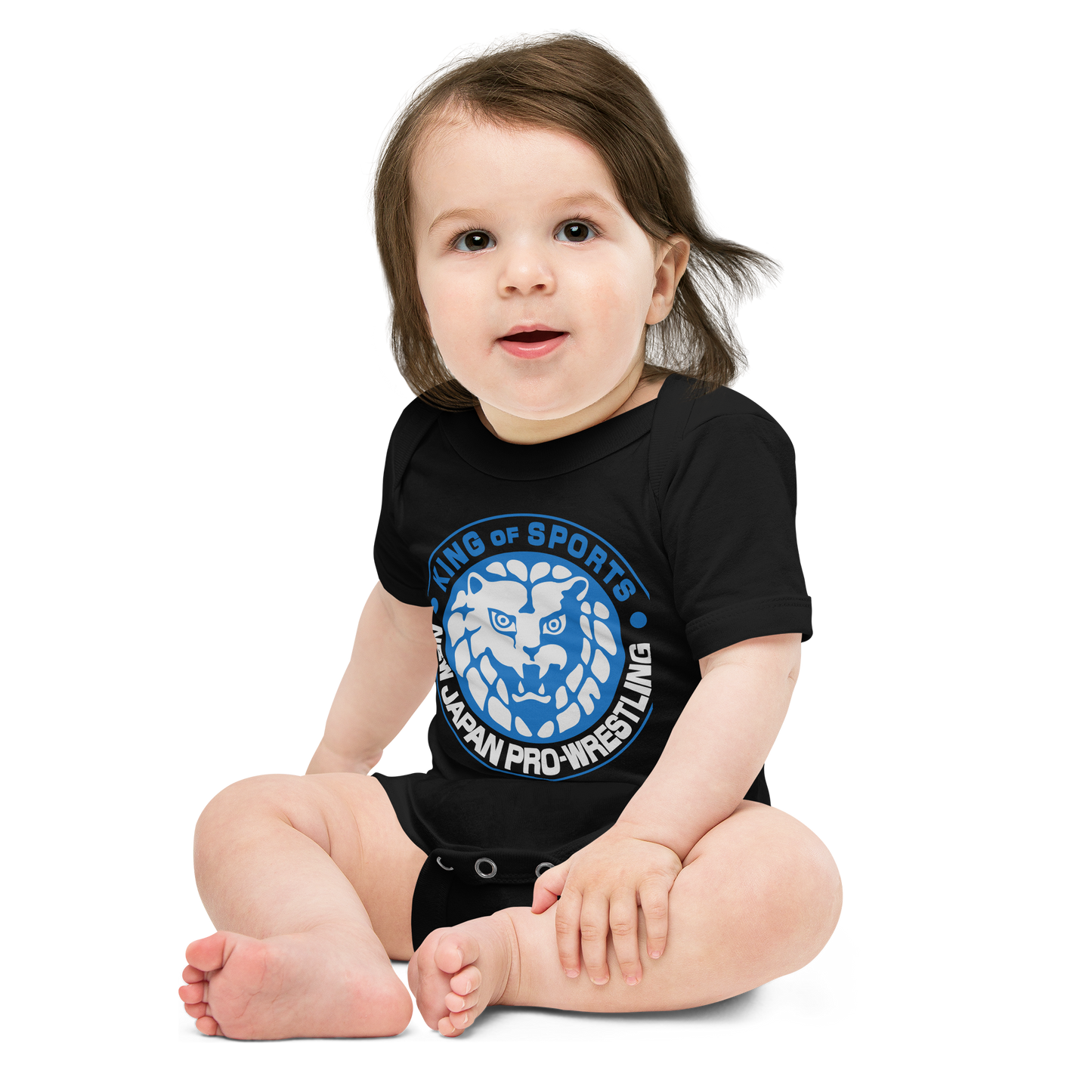 Lion Mark Baby short sleeve one piece (Blue&White) Other Clothing PW Catalog