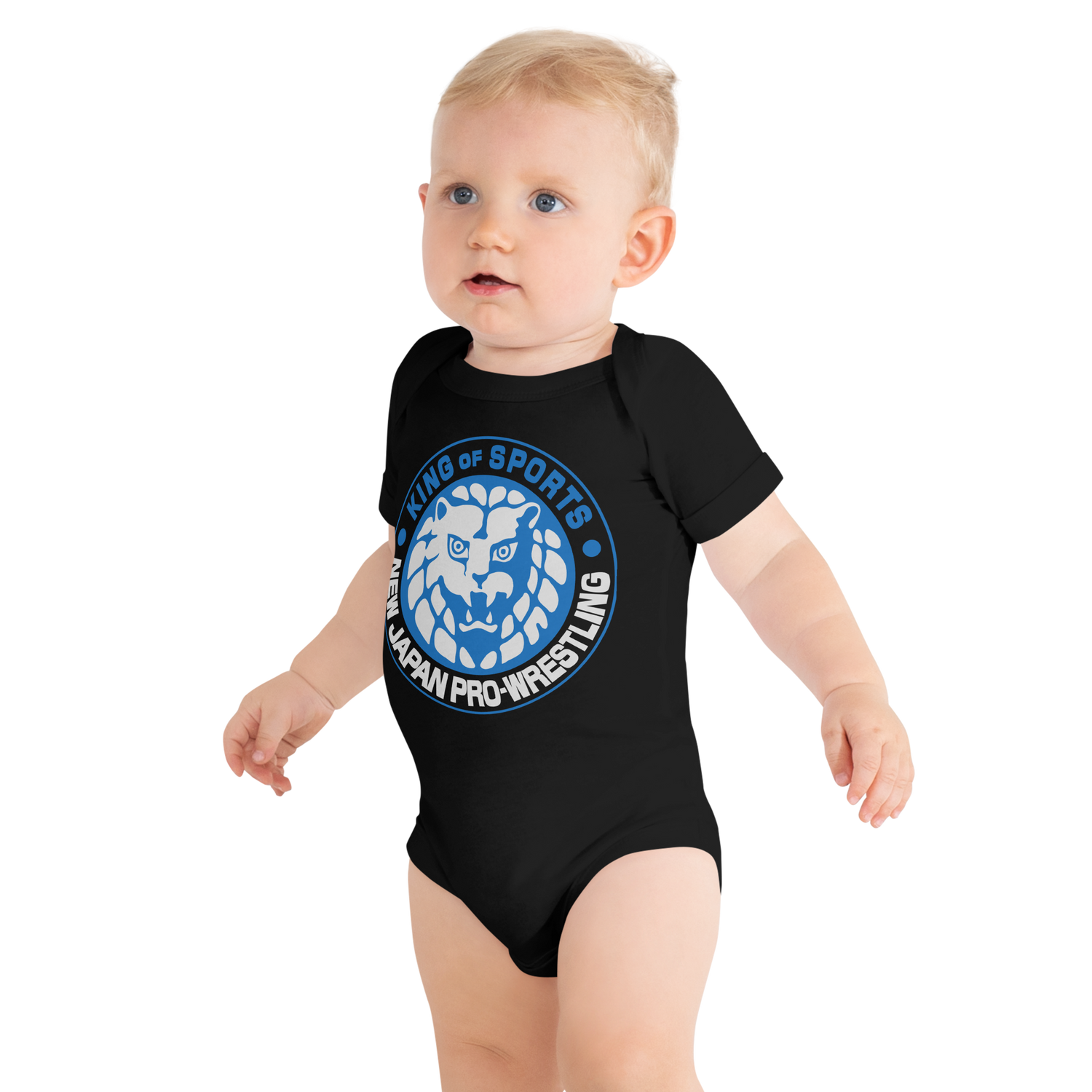 Lion Mark Baby short sleeve one piece (Blue&White) Other Clothing PW Catalog
