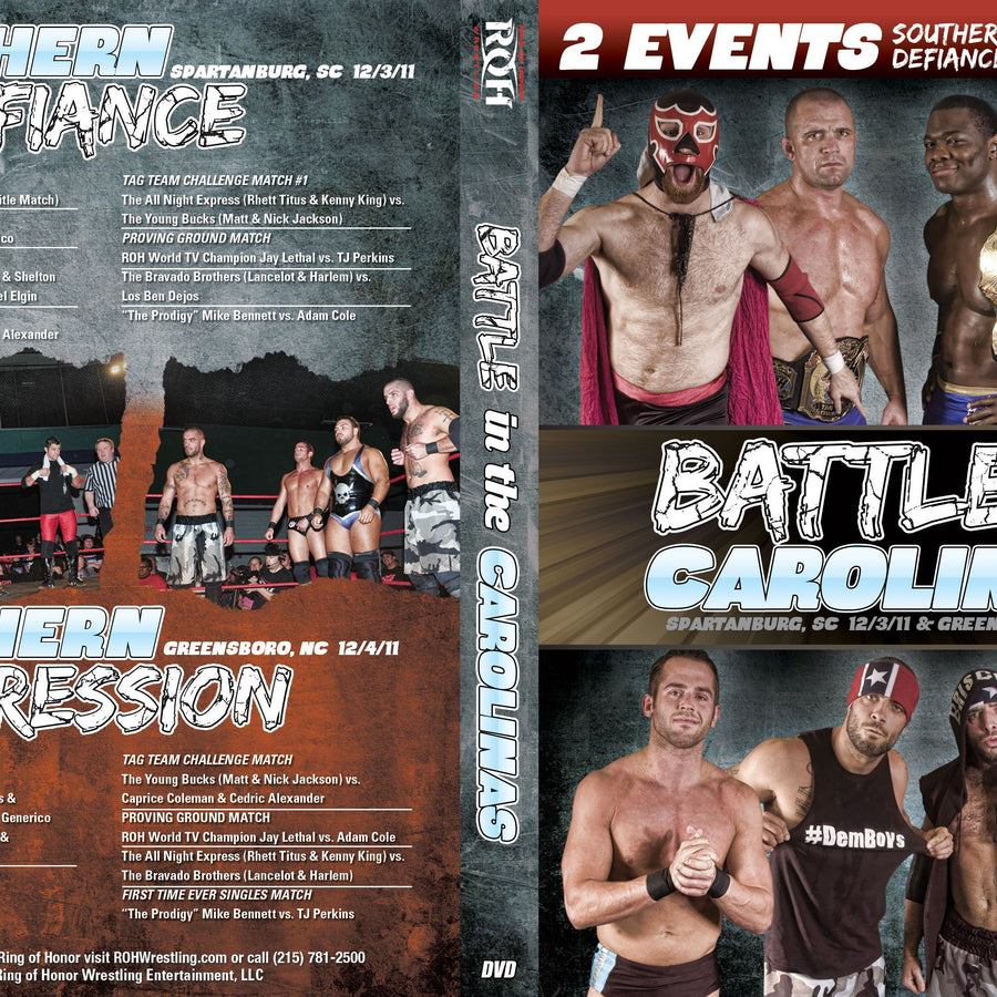 Battle In The Carolinas- Spartanburg, SC & Greensboro, NC 12/3/11 & 12/4/11 (2 Disc Set)