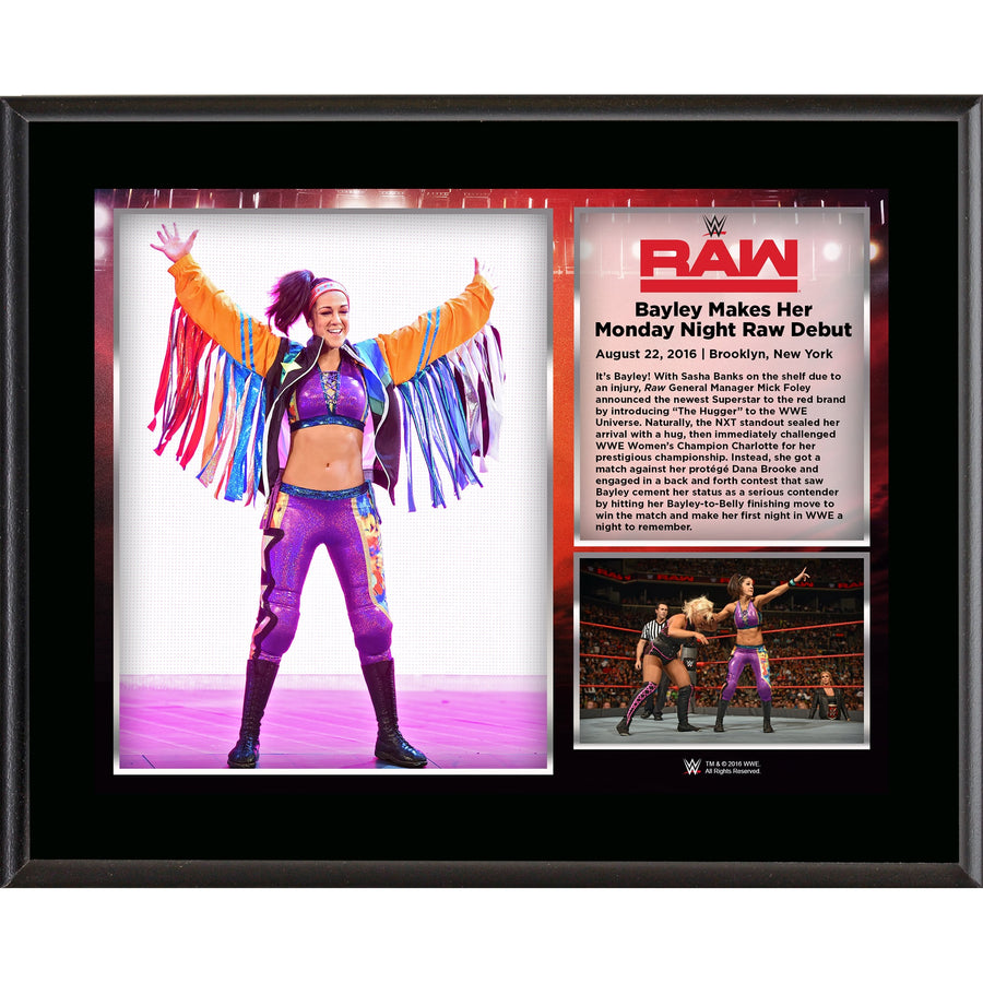 Bayley 10.5" x 13" Monday Night RAW Debut Sublimated Plaque Plaque PWcatalog