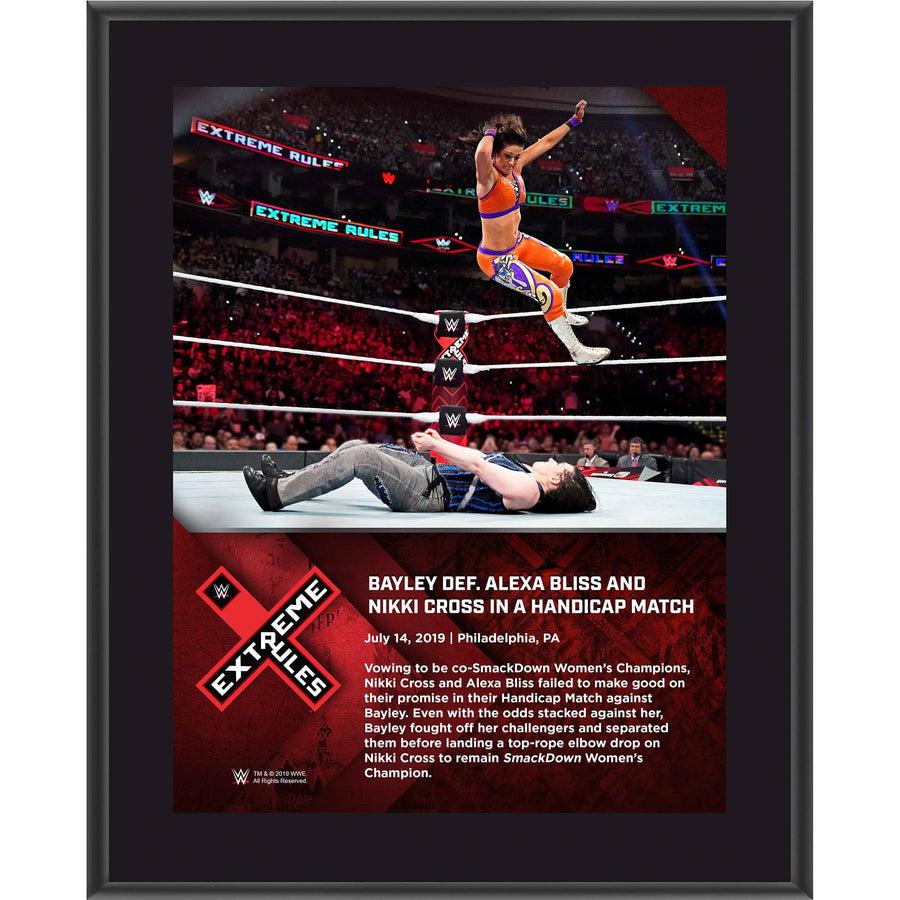 Bayley Framed 10.5" x 13" 2019 Extreme Rules Sublimated Plaque