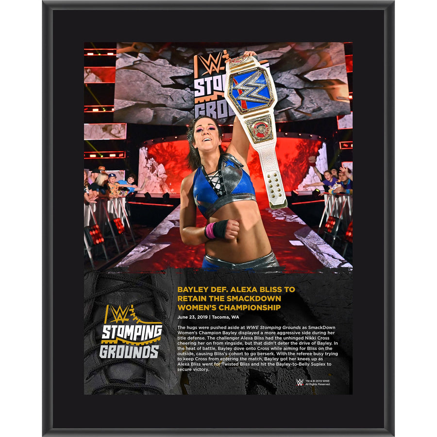 Bayley Framed 10.5" x 13" 2019 Stomping Grounds Sublimated Plaque
