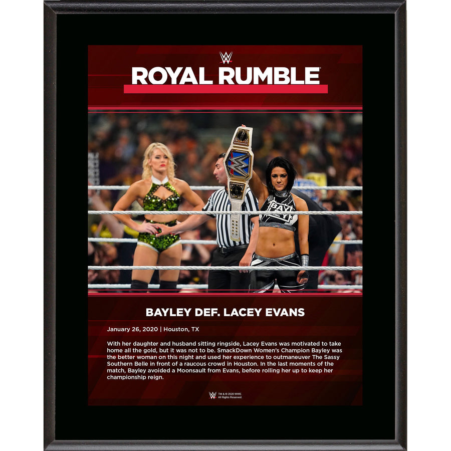 Bayley Framed 10.5" x 13" 2020 Royal Rumble Sublimated Plaque