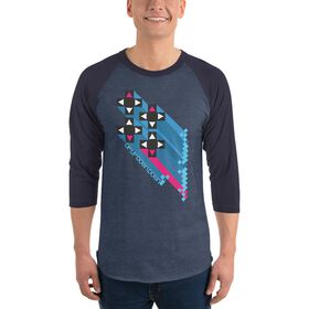 Xavier Woods "Up Up Down Down" 3/4 Sleeve Raglan Shirt