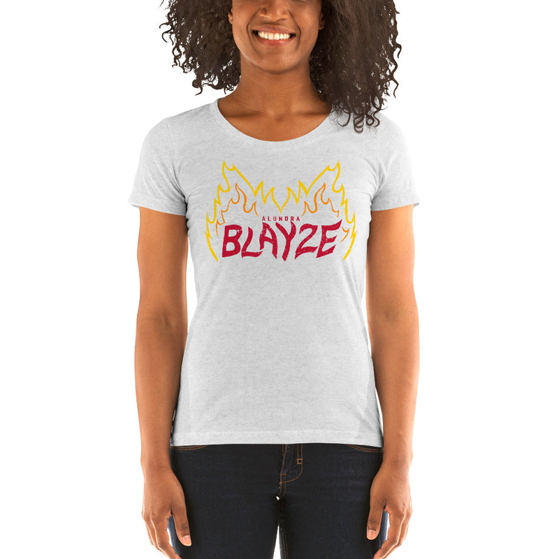 Alundra Blayze "Flames" Women's Tri-Blend T-shirt T-Shirt PW Catalog