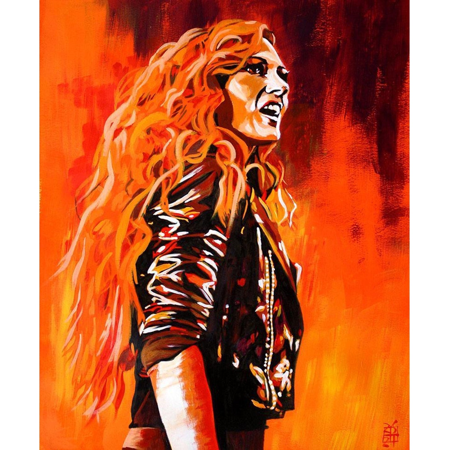 Becky Lynch "The Man Came Back Around" Rob Schamberger Art Print