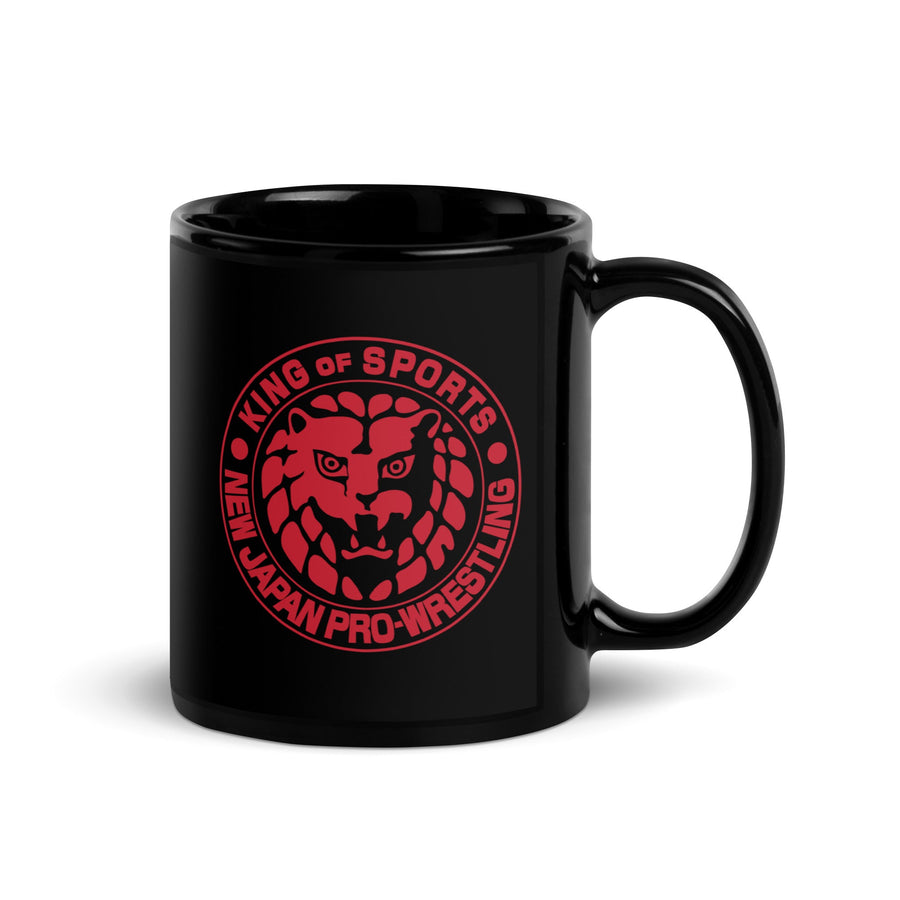 Lion Mark Red Logo Black Glossy Mug Mugs PW Catalog