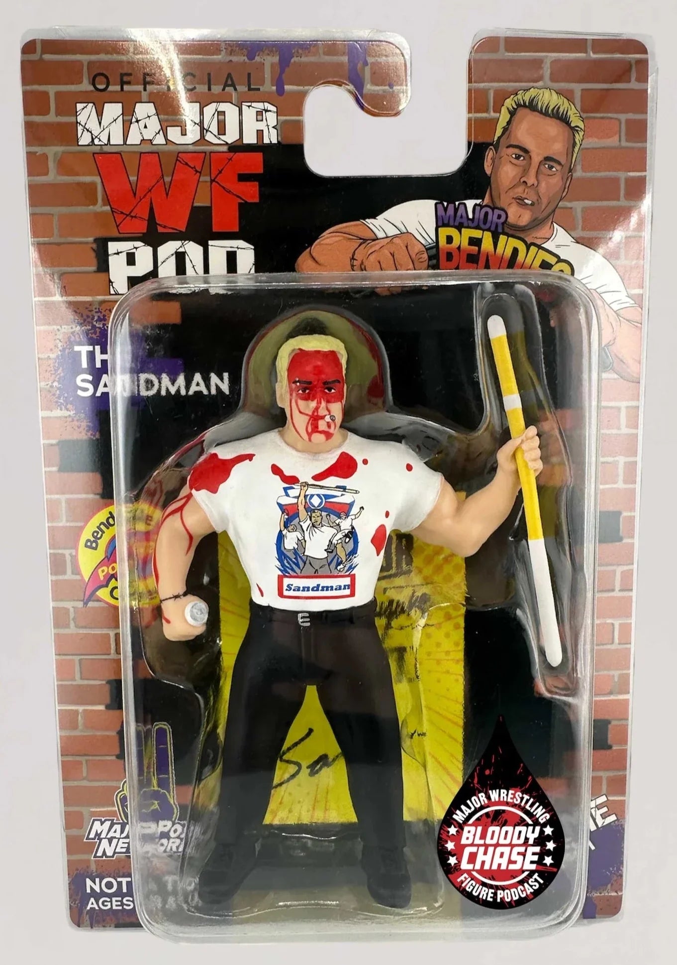 Major Wrestling Figure Podcast Major Bendies Extreme Series 1 The Sandman (Bloody Chase) Action & Toy Figures PWcatalog