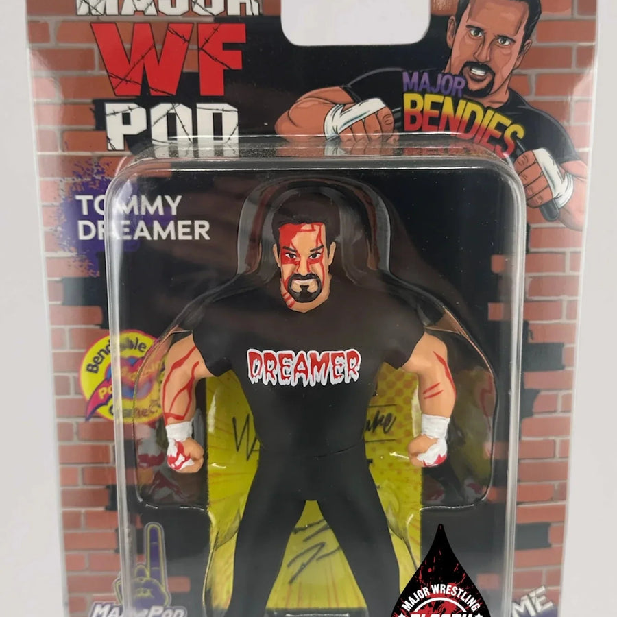 Major Wrestling Figure Podcast Major Bendies Extreme Series 1 Tommy Dreamer (Bloody Chase) Action & Toy Figures PWcatalog