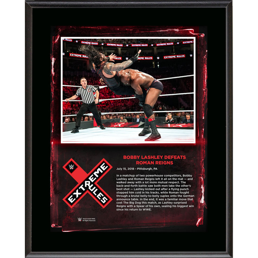 Bobby Lashley Framed 10.5" x 13" 2018 Extreme Rules Sublimated Plaque