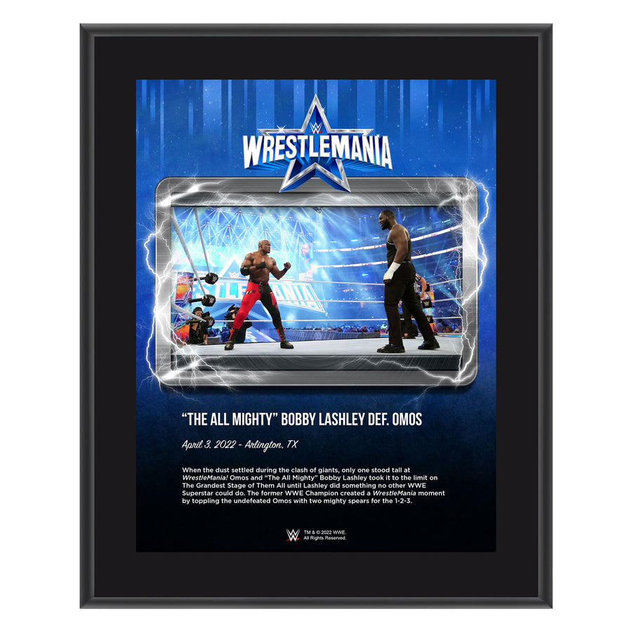 Bobby Lashley WrestleMania 38 10x13 Commemorative Plaque