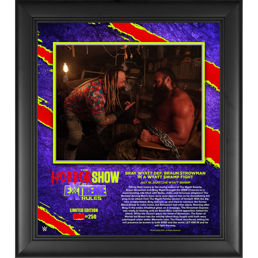 Bray Wyatt Framed 15" x 17" 2020 Extreme Rules Collage - Limited Edition of 250