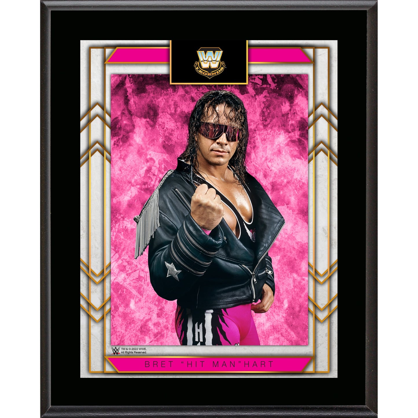 Bret Hart 10.5" x 13" Sublimated Plaque