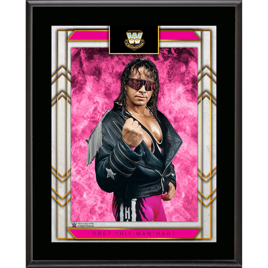 Bret Hart 10.5" x 13" Sublimated Plaque